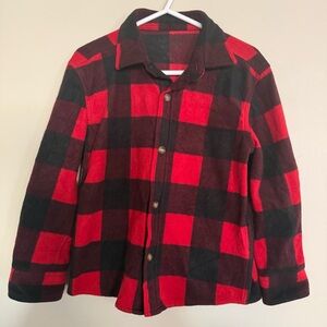 Boys Button Down Holiday Christmas Buffalo Plaid Flannel Shirt Jumping Beans 4T